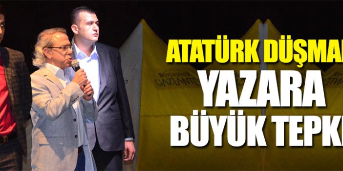 Atatürk düşmanı 'tarihçi' Gaziantep'te protesto edildi!