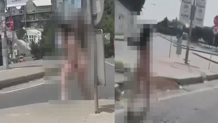 Başakşehir'de şoke eden görüntü! Bir kadın sokakta çırılçıplak yürüdü