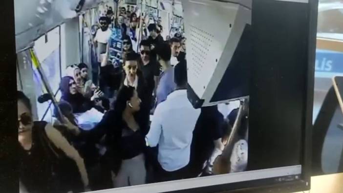 Marmaray'daki yumruk olayında yeni görüntüler ortaya çıktı. Başörtüsüne hakaret etmiş!