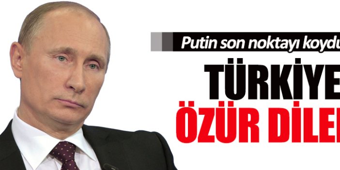 Rusya lideri Putin: Türkiye özür diledi