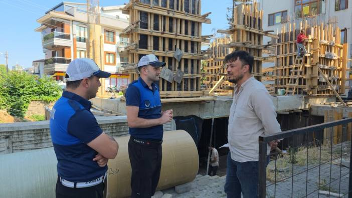 Zabıta ekipleri inşaatları gezerek YKS uyarısı yaptı