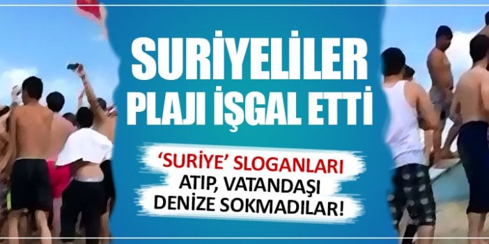 Suriyeliler Florya plajını işgal etti!