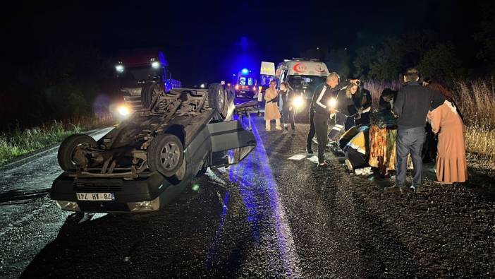Kontrolden çıkan otomobil takla atıp ters döndü