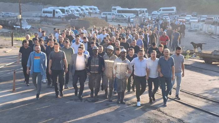Maden işçilerinden zam eylemi