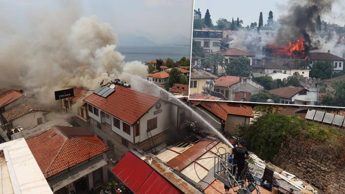 Antalya Kaleiçi'nde yangın!