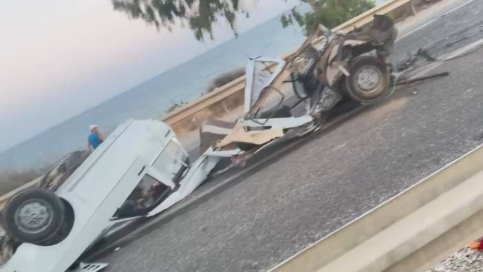 Feci kazada araç ikiye bölündü: 1 ölü, 1 yaralı