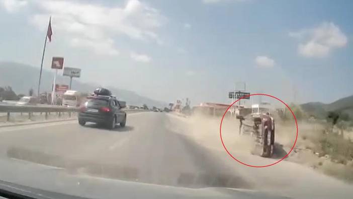 Yanından geçen aracın hızından savruldu! Yol kenarına devrildi
