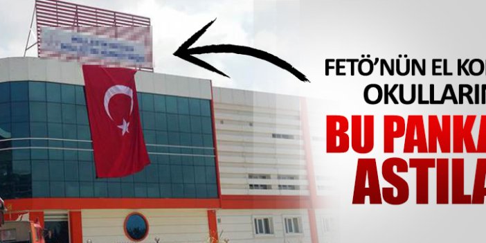 Bolu'da el konulan okullara bu pankart asıldı