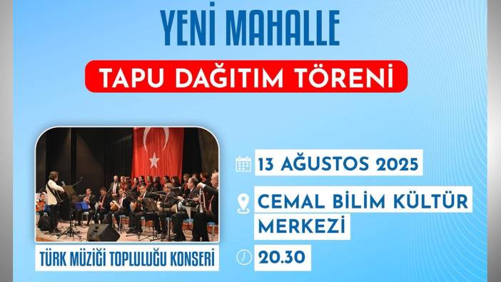 Bilecik’in Vezirhan Beldesinde tapu dağıtım töreni düzenlenecek