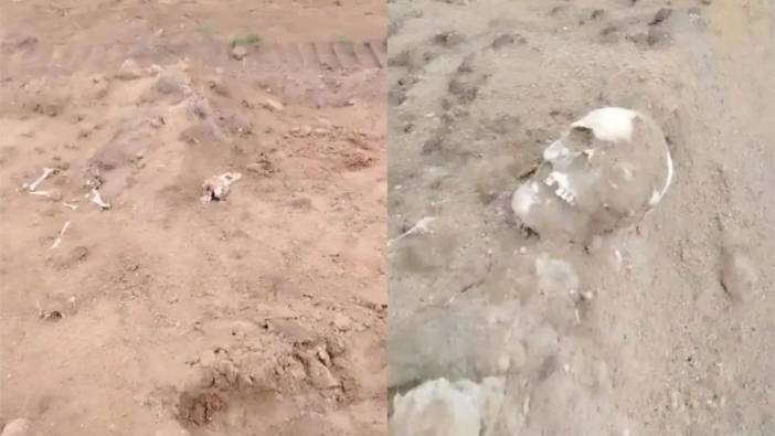 Yol çalışması sırasında çıkan insan kalıntıları hakkında soruşturma başlatıldı