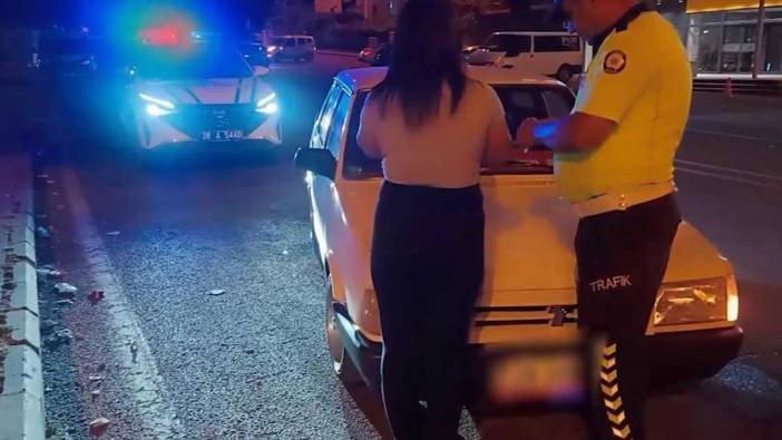 Drift atan kadın sürücüye 48 bin TL ceza