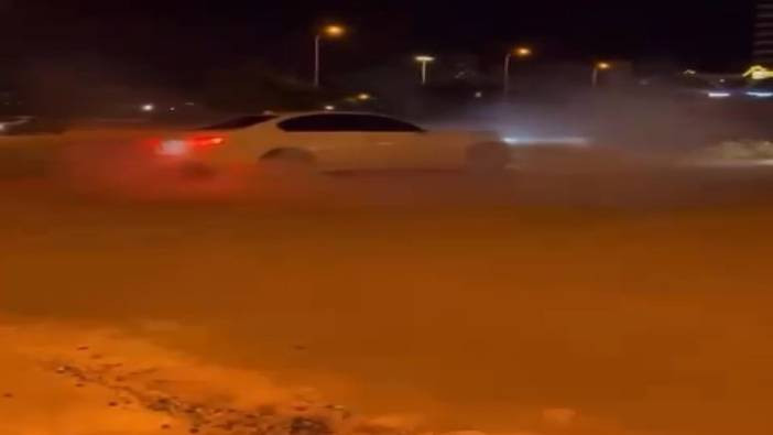 Drift atarak tehlike saçan sürücüye 46 bin TL ceza
