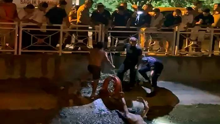 Polisten kaçarken canından oluyordu! Ölümle burun buruna geldi! Sulama kanalında nefes kesen kurtarma
