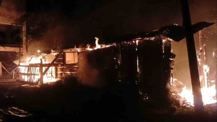 1 ton fındık kül oldu