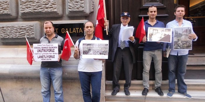 Ermeni çetelerinin baskını protesto edildi