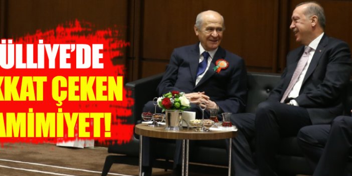 Erdoğan, Yıldırım ve Bahçeli'nin samimi görüntüsü