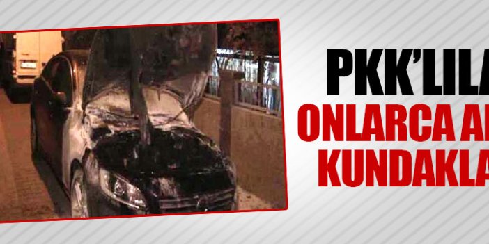 PKK'lılar 26 aracı kundakladı