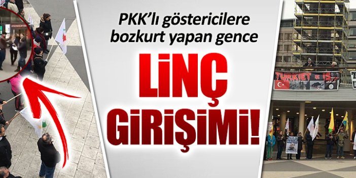 Bozkurt yapan Türk gencine linç girişimi
