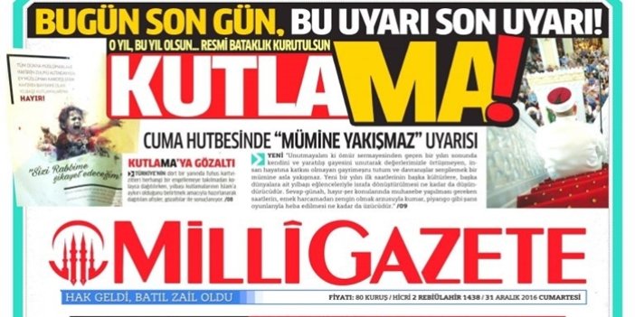 AKP'den Milli Gazete'ye tepki