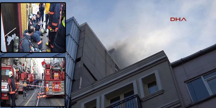 İstiklal'de yangın paniği