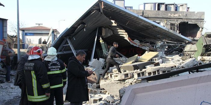 Gaziantep'te lastik atölyesinde patlama