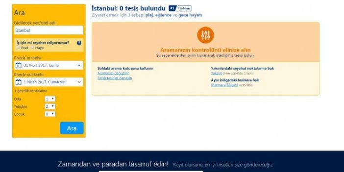 Booking.com Türkiye'deki tesisleri sildi