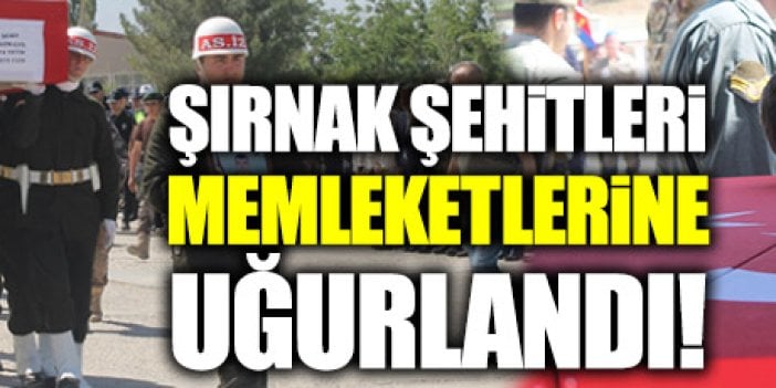 Şırnak şehitleri memleketlerine uğurlandı