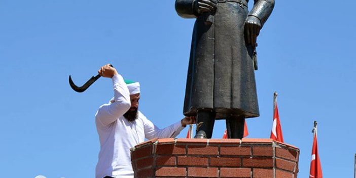 Atatürk heykeline saldıran şahıstan skandal ifade