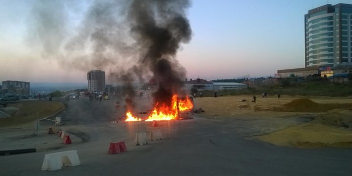 Yolcu otobüsü bir anda alev aldı