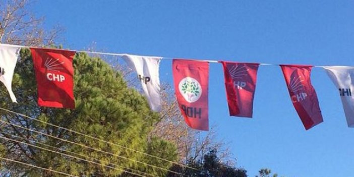 Tekirdağ'da CHP-HDP bayraklarına CHP'den tepki