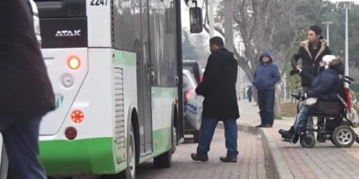 Bursa'da engelli kadını otobüse almadılar