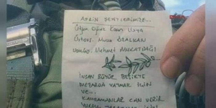 Türk pilottan duygulandıran mesaj