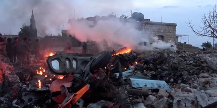 Suriye'de düşen Rus uçağının son görüntüleri ortaya çıktı
