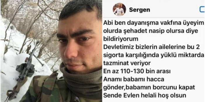 Afrin şehidi Pamukçu'dan duygulandıran vasiyet