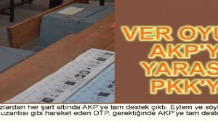 Ver oyunu AKPye yarasın PKK'ya