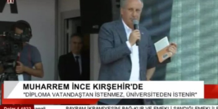 İnce, Erdoğan'a Kırşehir'den cevap verdi