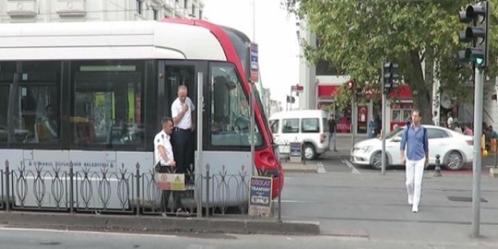 Tramvay yolunda korkunç kaza