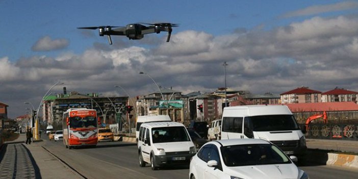 'Drone'lu denetimde sürücülere ceza yağdı