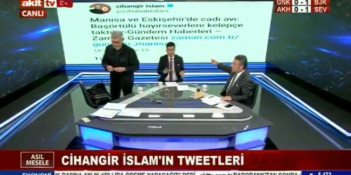 Cihangir İslam canlı yayını terk etti