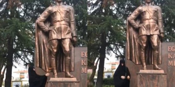 Atatürk heykeline saldırıya psikolojisi bozuk savunması