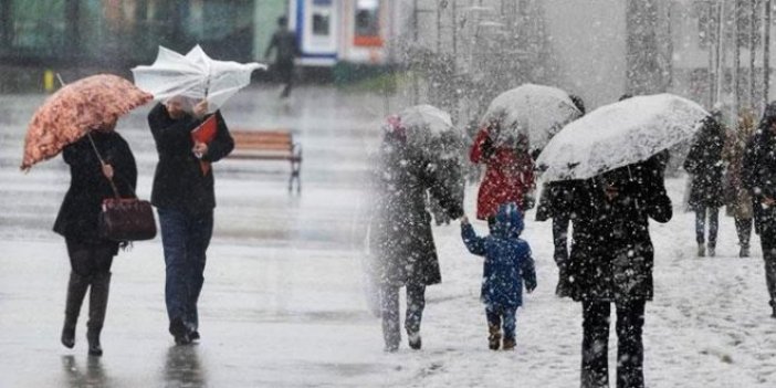 Meteoroloji uyardı: Önce yağmur sonra kar