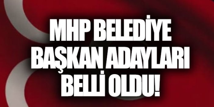 MHP belediye başkan adayları 2019 belli oldu