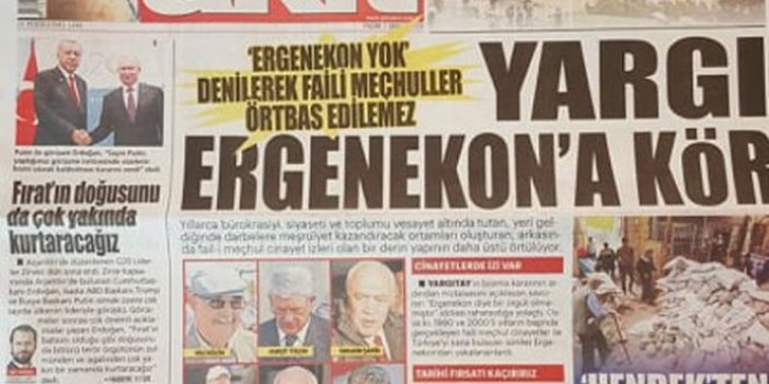 Akit gazetesinden Ergenekon hakkında skandal sözler!