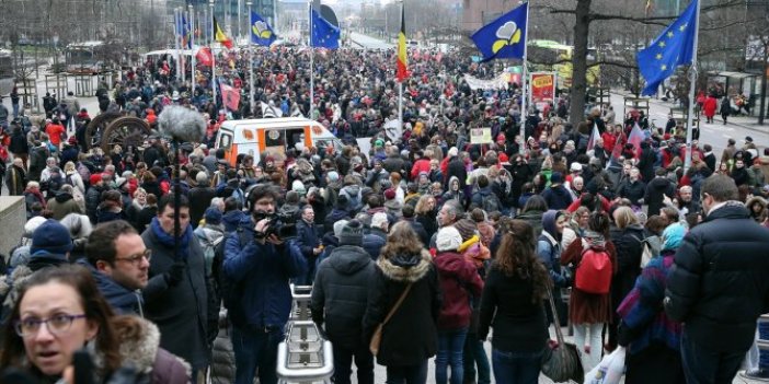 Belçika’da göç karşıtı protesto