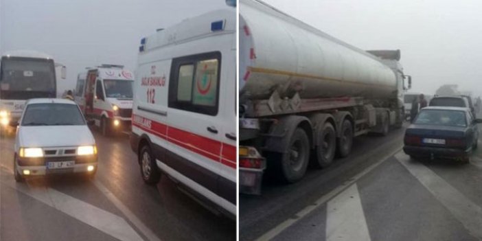 Isparta'da 10 araç birbirine girdi!