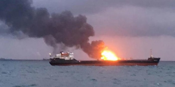 Kerç Boğazı'nda gemi yangını: 14 ölü