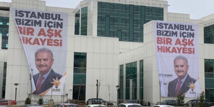 Devlet hastanesinde Binali Yıldırım afişi!