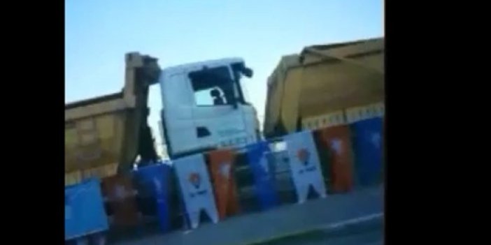 Erdoğan için kamyonlu koruma!