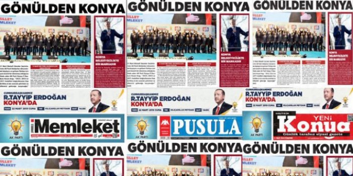 Konya basınından Erdoğan seferberliği!