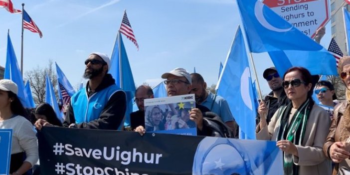 ABD'de Doğu Türkistan protestosu